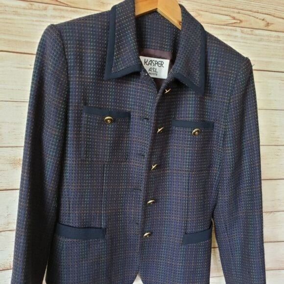 Kasper ASL 100% Wool Button Front Jacket - Picture 7 of 9